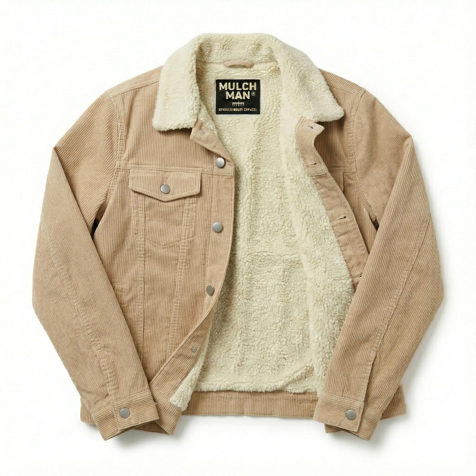 Men’s Sherpa Lined Corduroy Jacket – Winter Fleece Trucker Windproof Warm Coat
