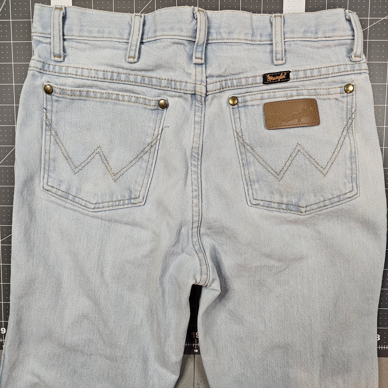 Wrangler 936GBH Jeans 31×30 Grunge Light Wash Western Cowboy Rodeo Bootcut