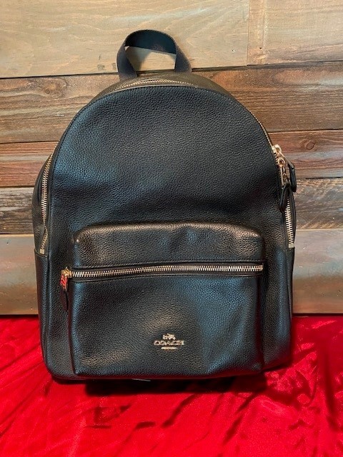 womens coach leather backpack medium black