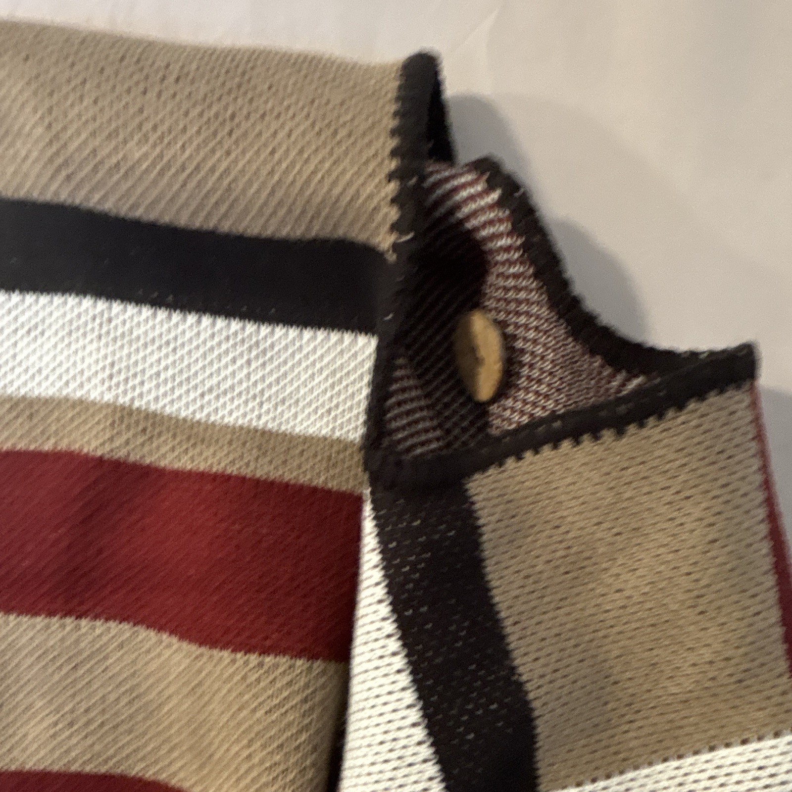 Women’s Striped Knit Shawl Wrap w/ Button Accent, Multicolor Polyester