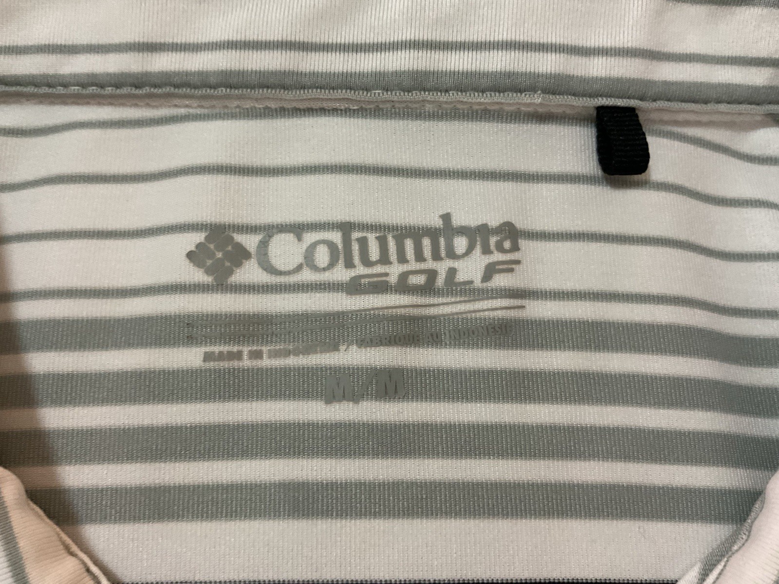 Columbia OU Oklahoma Sooners Mens Medium White Striped S/S Stretch