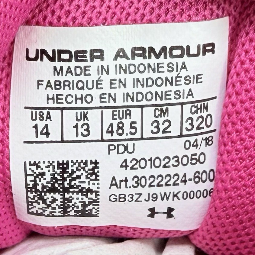 Under Armour Bryce Harper 3 Mother’s Day Baseball Cleats Pink Men’s Size 14