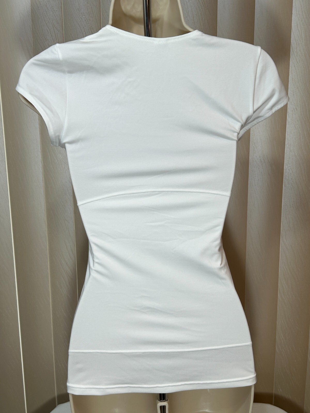 Maidenform Flexees Shaper Knit T Shirt Firm Control S Instant Slimmer White #5