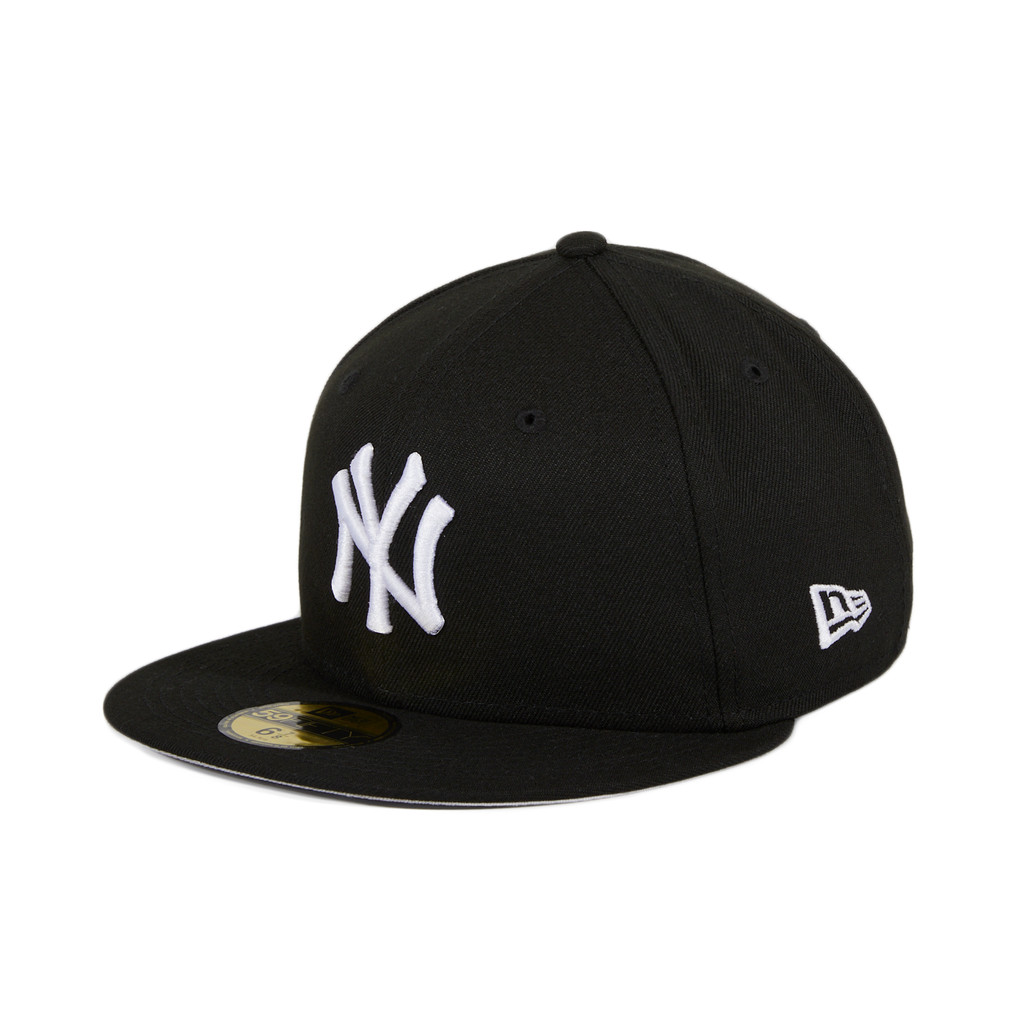 New York Yankees MLB Authentic New Era 59FIFTY Fitted Cap HAT 5950 BLACK WHITE