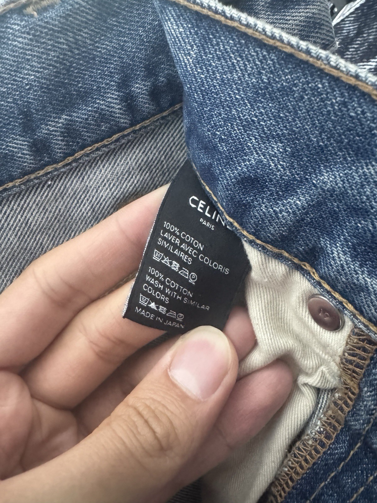 Celine Washed Distressed Jeans Women’s Size 24 Made In Japan