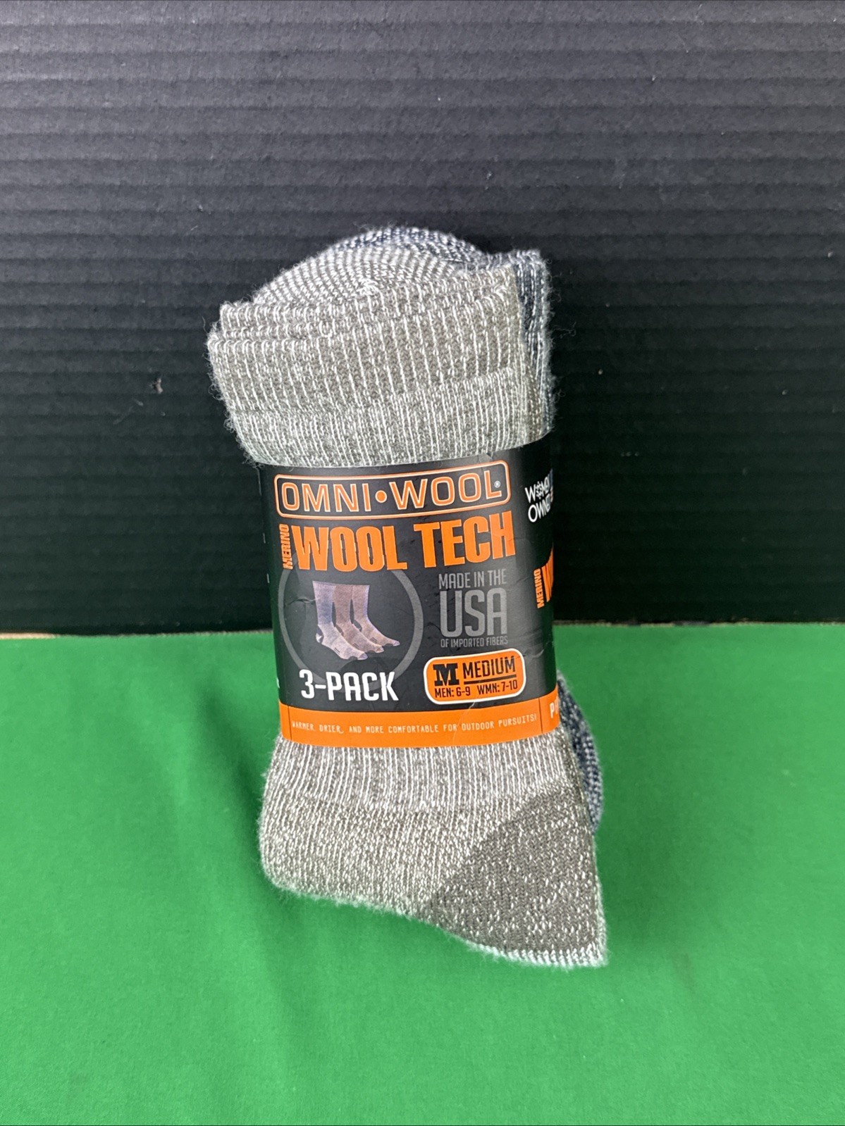 Omniwool 3-Pack Wool Tech Hiking Sock Size M Basic Pack