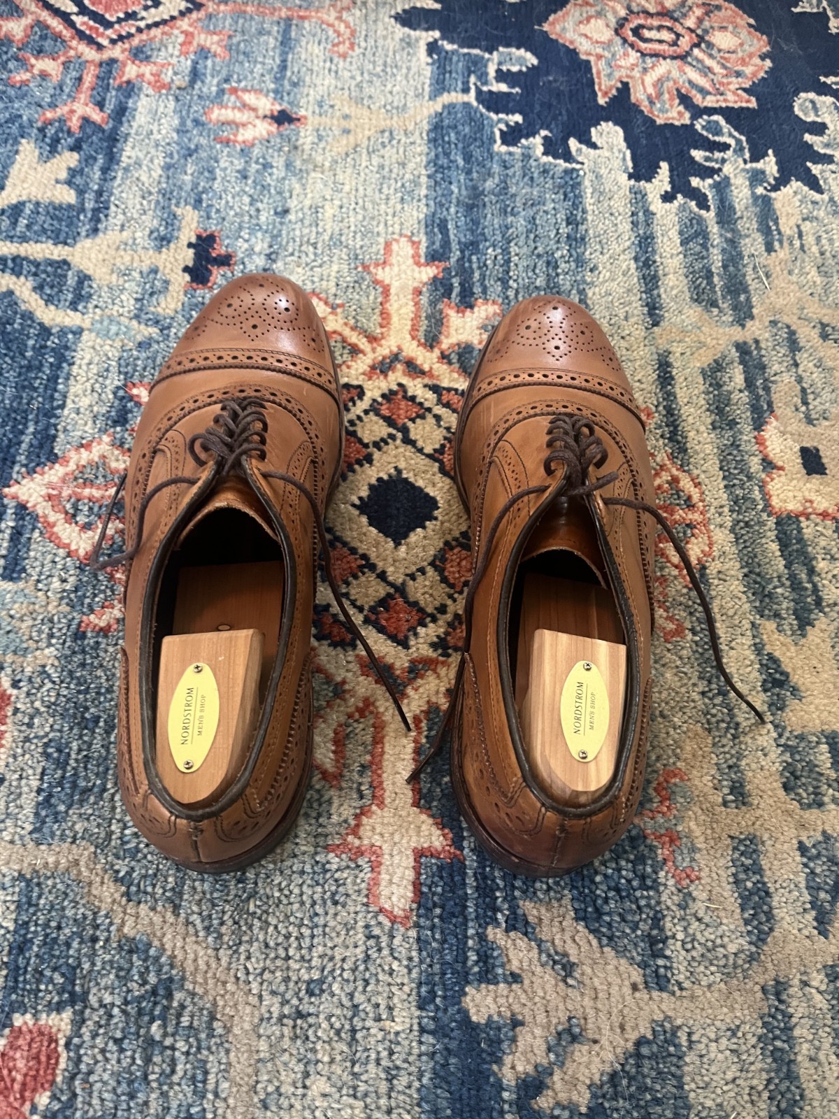 Allen Edmonds Strand Men’s Size 10 D Brown Leather Oxford Cap Toe Dress Shoes