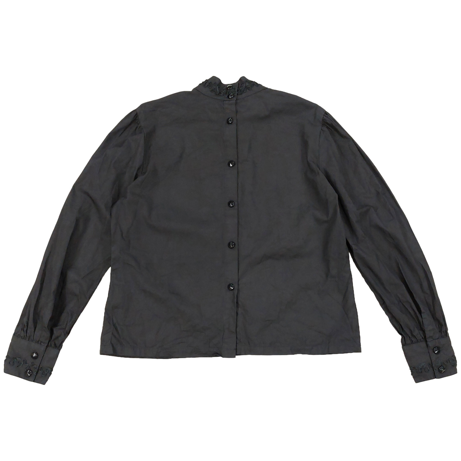 Wah Maker Black Blouse Womens Large, Edwardian, Victorian, Pioneer, Steampunk