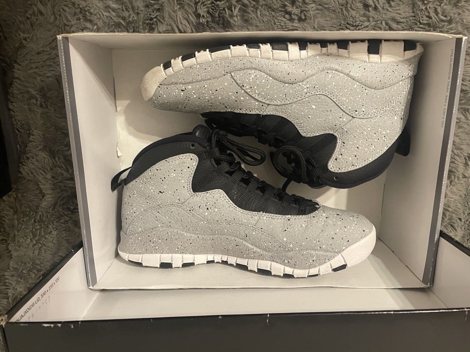 Jordan Air Jordan 10 Retro Cement Light Smoke Grey/Red-Black 2018 310805-062
