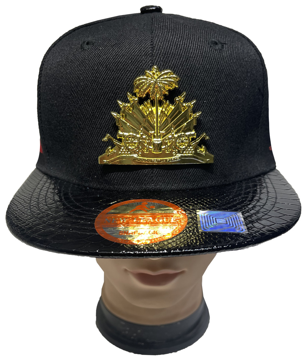 HAITI FLAG METAL GOLD LOGO Hip Hop Snapback Adjustable Baseball Cap Hat Lot 1-12