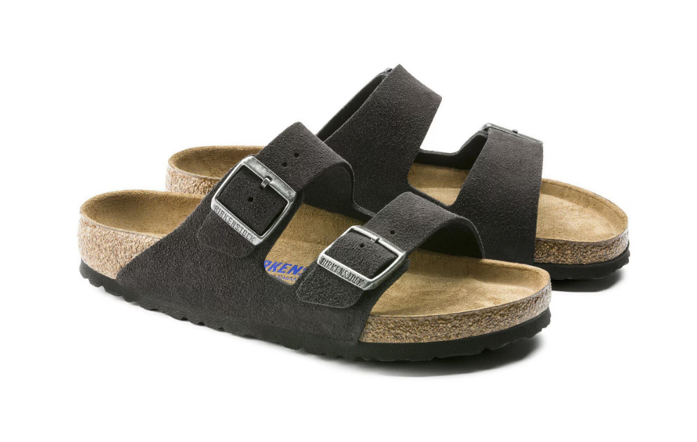 Birkenstock Arizona Soft Footbed Suede Leather Sandals Taupe/Mocha/Black/Mink