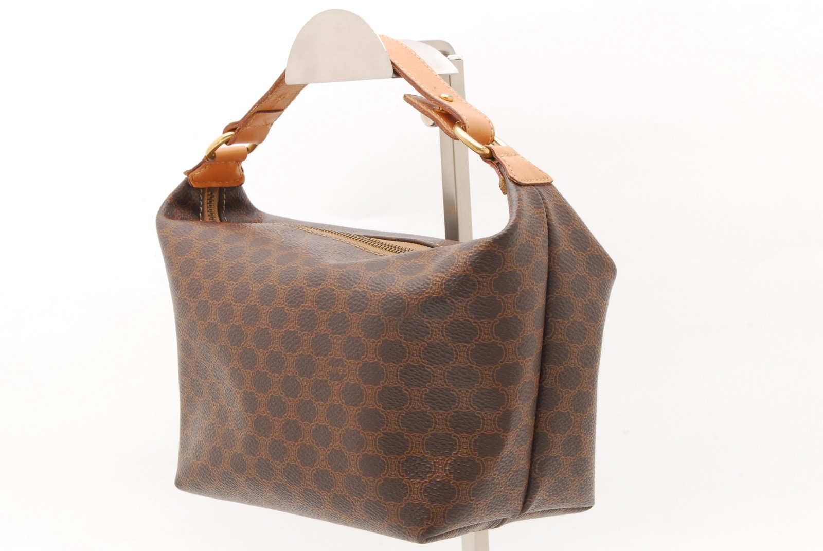 CELINE Macadam Accessory Pouch PVC Leather Hand Bag Purse Authentic #1144