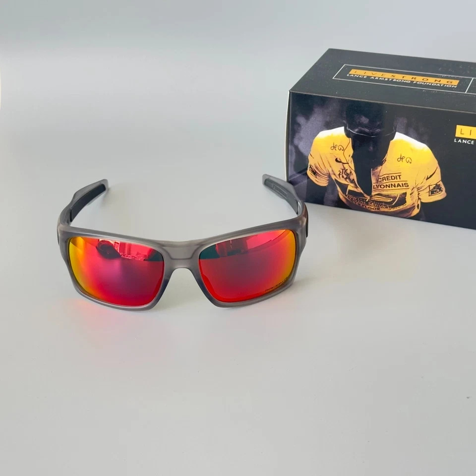 Oakley Turbine OO9263 Grey Smoke Frame Prizm Ruby Polarized Sunglasses
