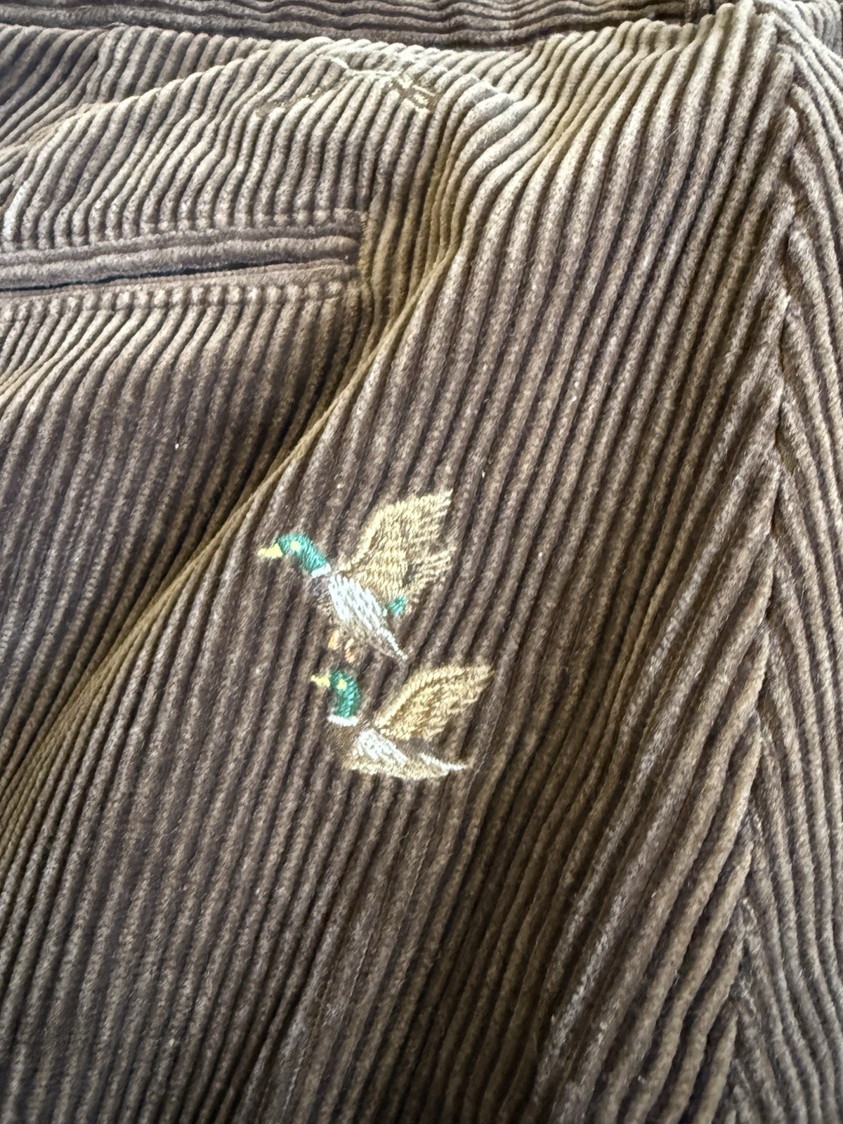 Vtg Polo Ralph Lauren Corduroy Pants Mens 32X30 Brown Duck Hunting Pheasant Rare