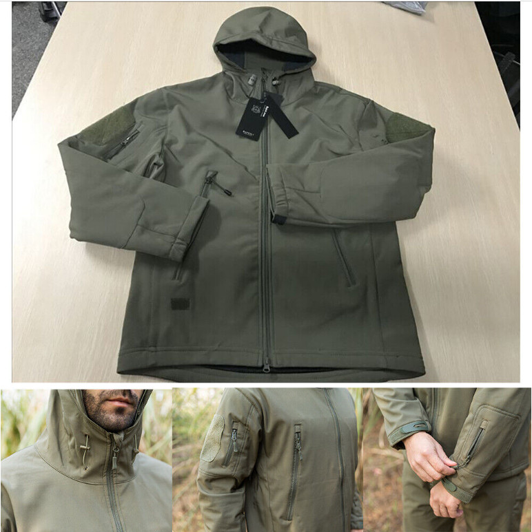 Mens Tactical Jacket Military Waterproof Coat Soft Shell Work Windbreaker Jacket