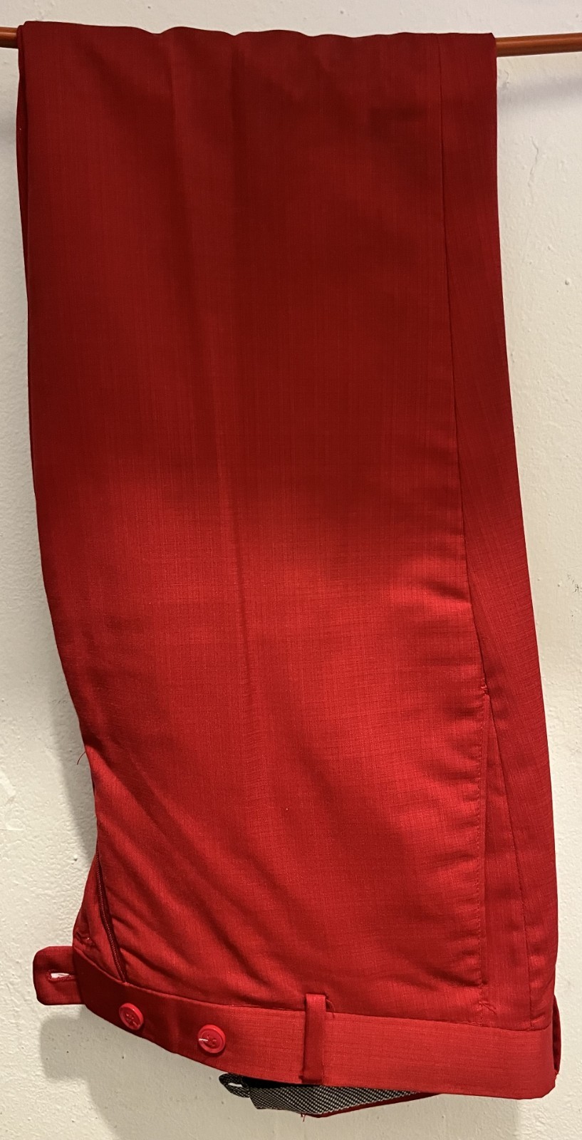 Lineage Men’s Red Suit Jacket & Pants Set 38×32 Performance Stretch Polyester