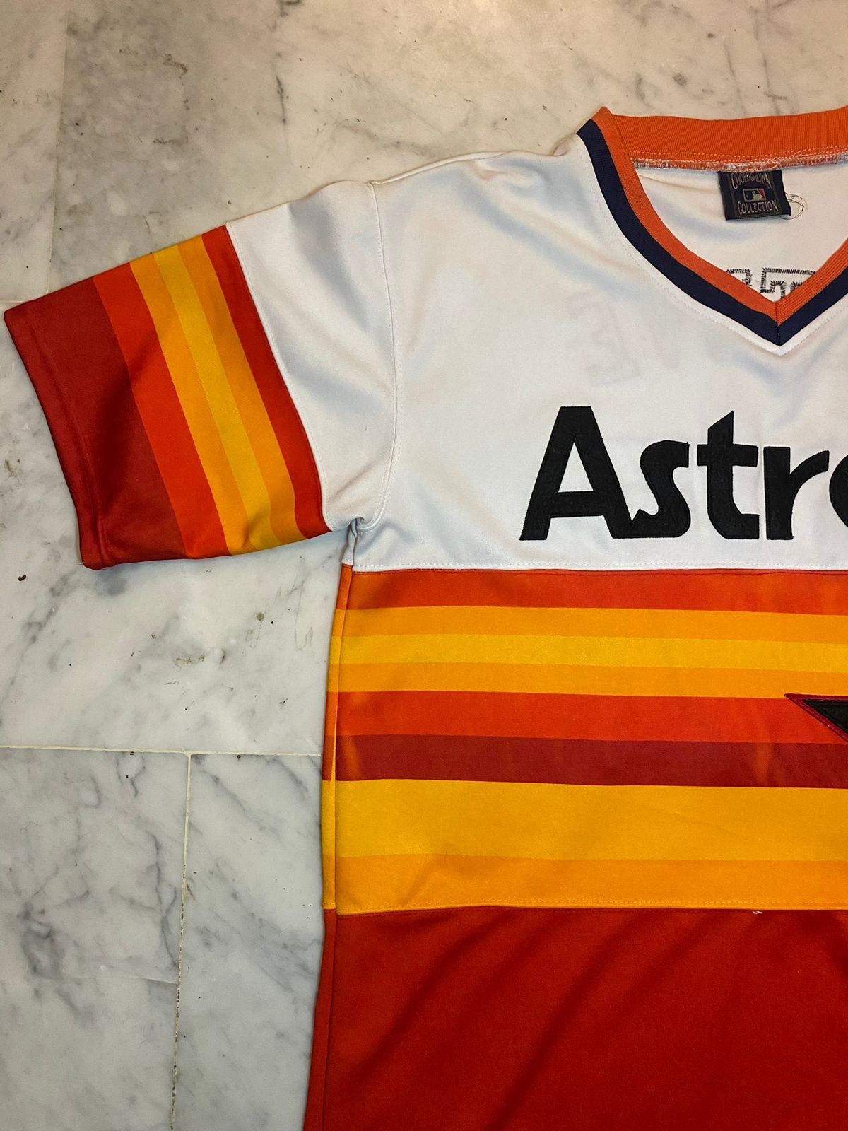 Vintage 90s Houston Astros Majestic Cooperstown Collection Rainbow Jersey L