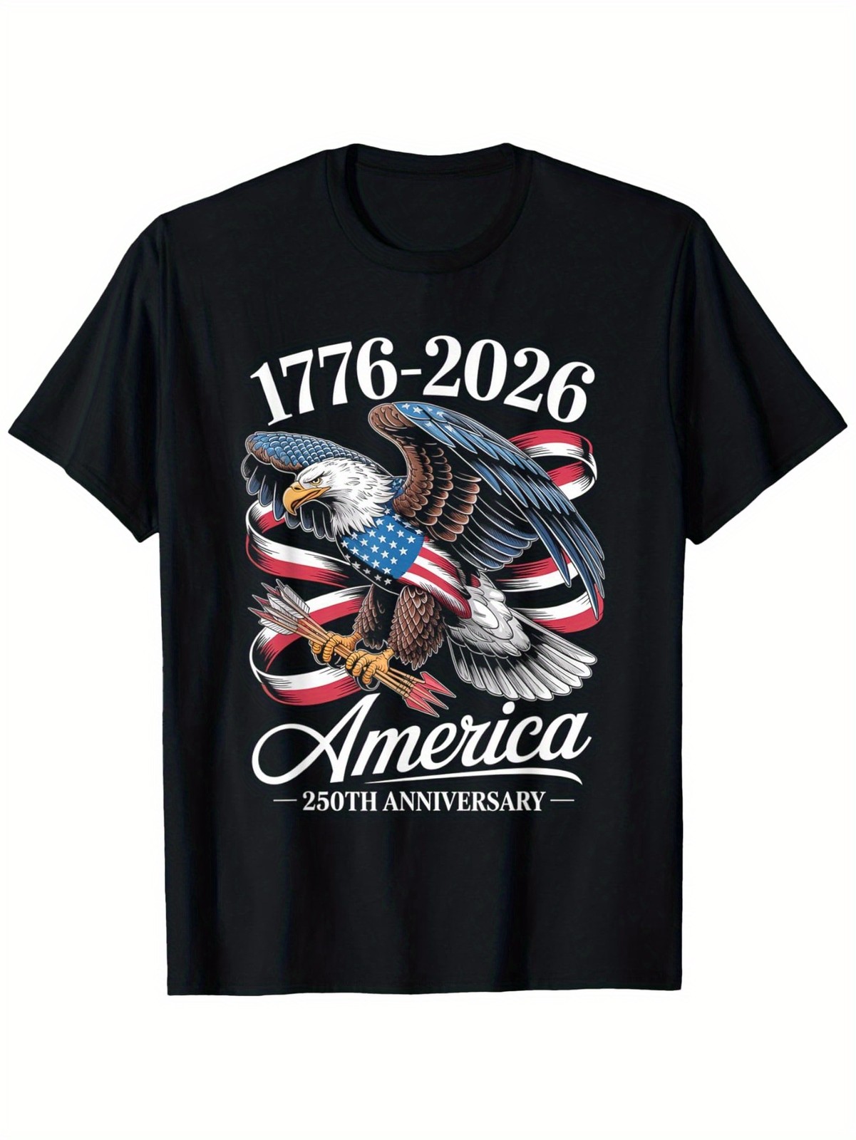 USA 250th Anniversary 1776-2026 Eagle Flag Patriotic July 4th T-Shirt