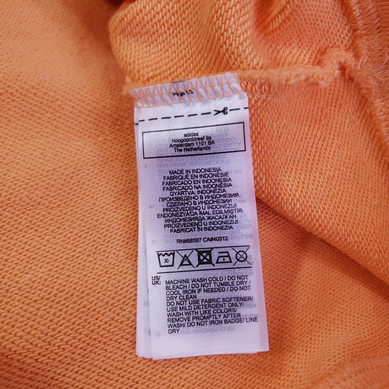 Adidas Originals RYV Utility Pullover Hoodie Orange Mens Size M New GN3279