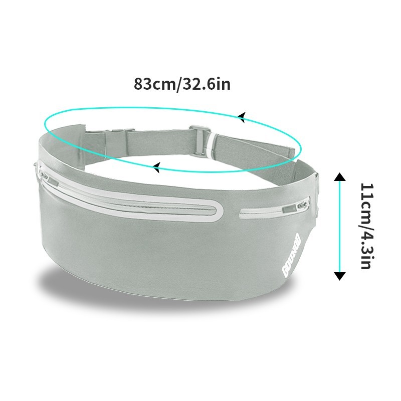 Sports Ultra Slim Fanny Pack Waist Bum Bag Belt Pouch Zip Bag Waterproof Running