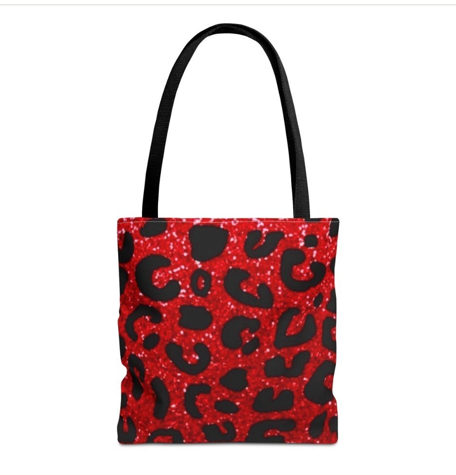 Tote Bag AOP Red Paw Print
