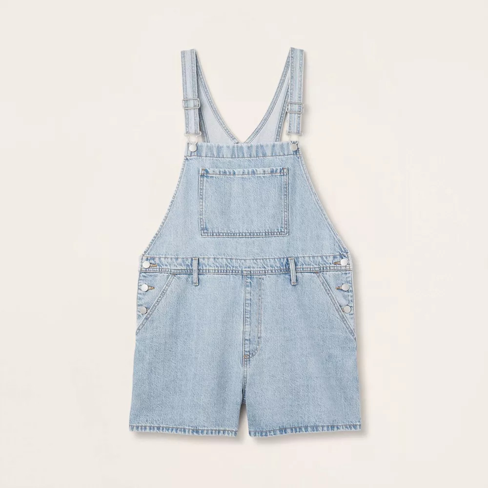 Women Denim Shortalls – Parke Light Wash S