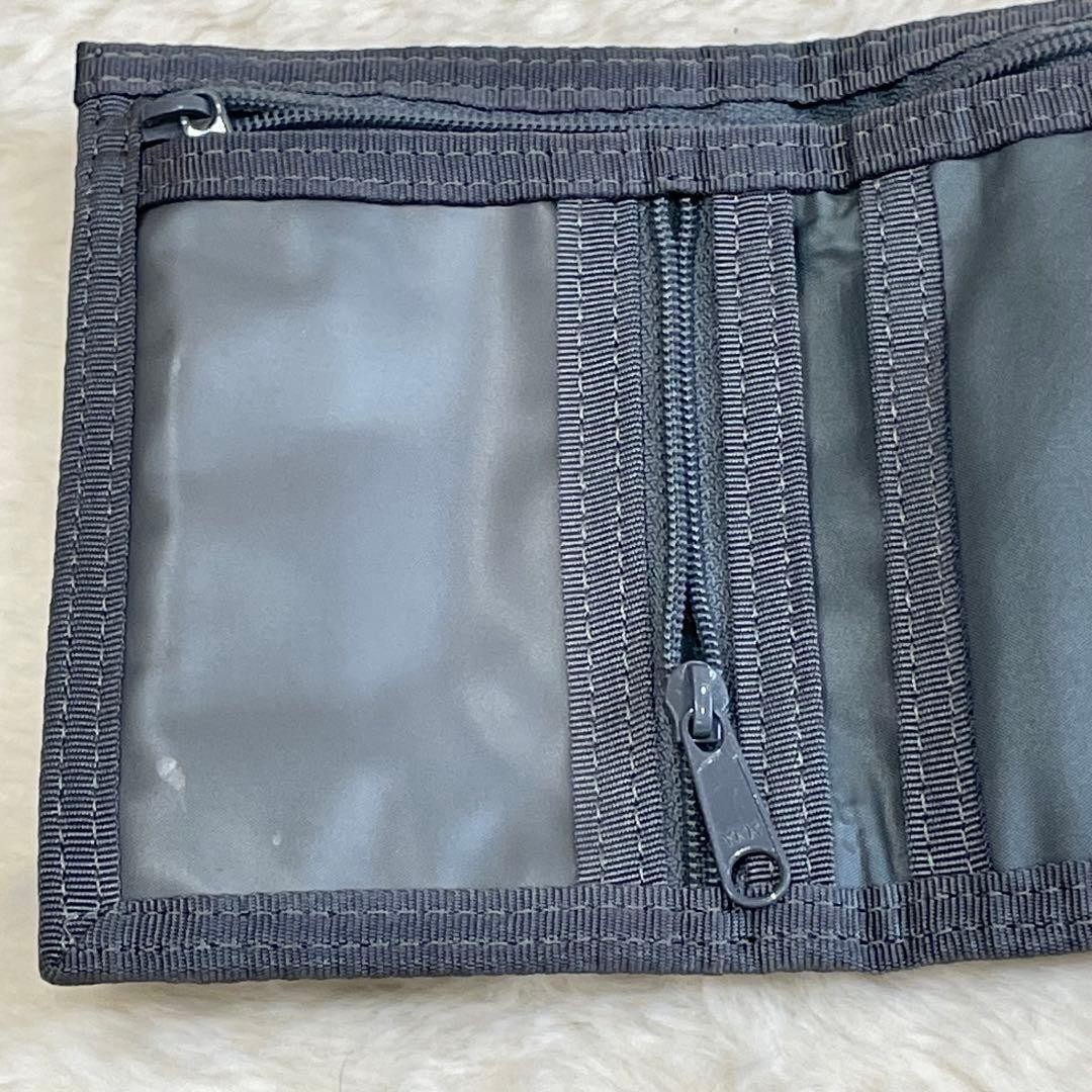 Porter Capsule Gray Bifold Wallet Nylon Compact Card Coins Used