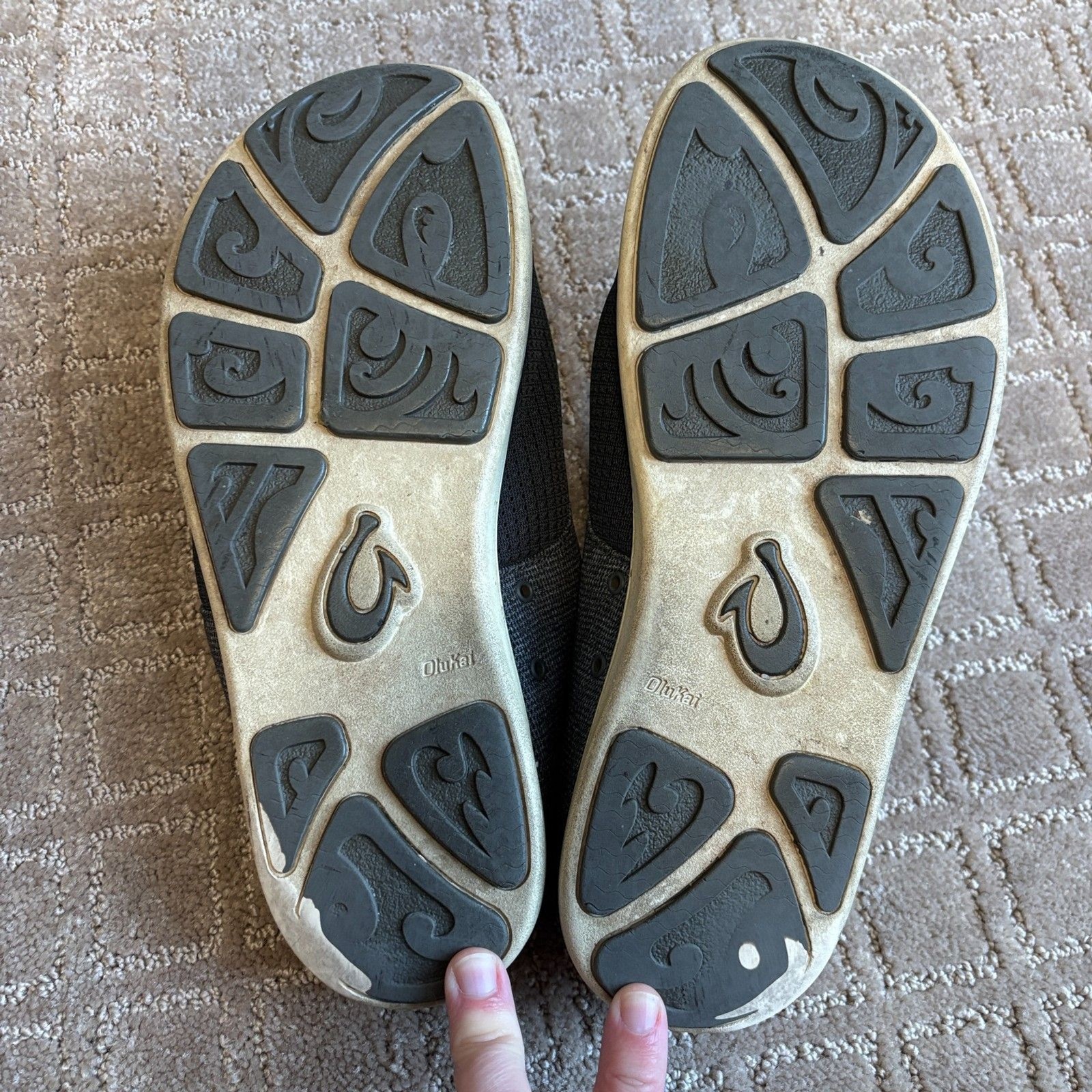 OluKai Nohea Moku Slip On Boat Shoes Mens 9 Drop Heel Land Water Casual No Tie