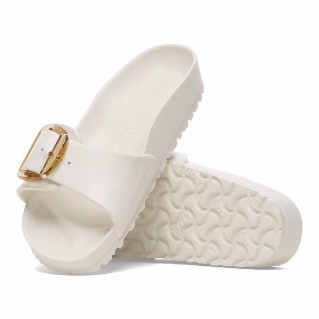 Birkenstock Womens Madrid Big Buckle EVA Sandals 1029633 – Eggshell