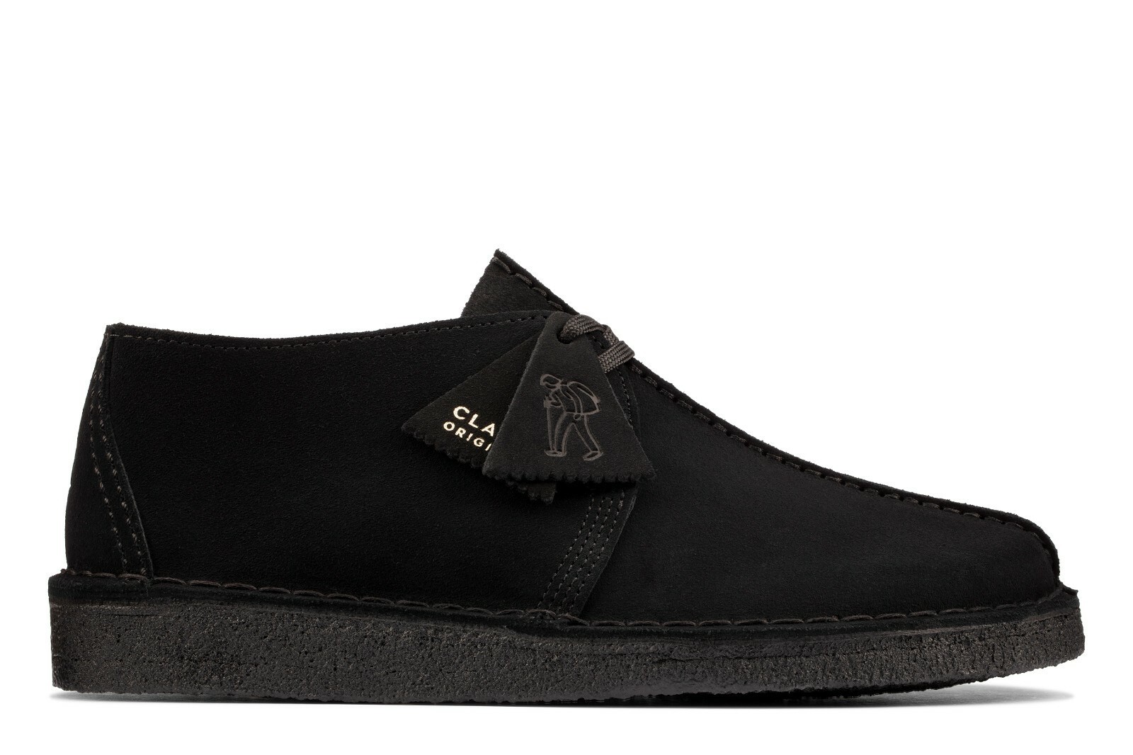 Clarks Originals Desert Trek Men’s Center Stitch Black Suede 26155486