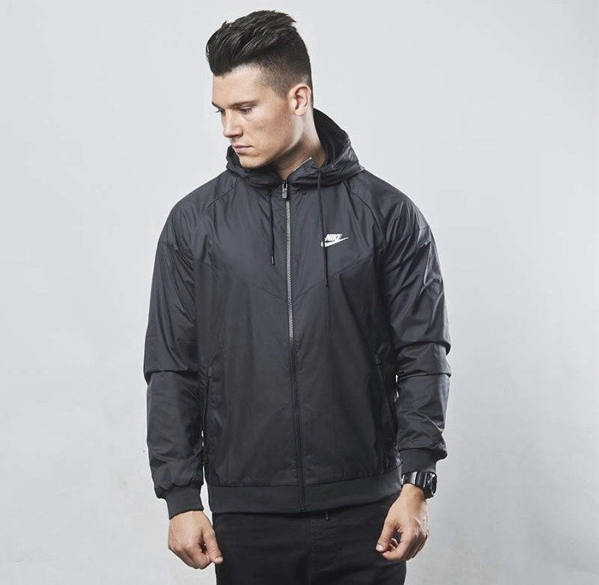 Nike Sportswear Windrunner Zip Jacket BLACK 727324-010 Men’s Sizes S M L XL XXL