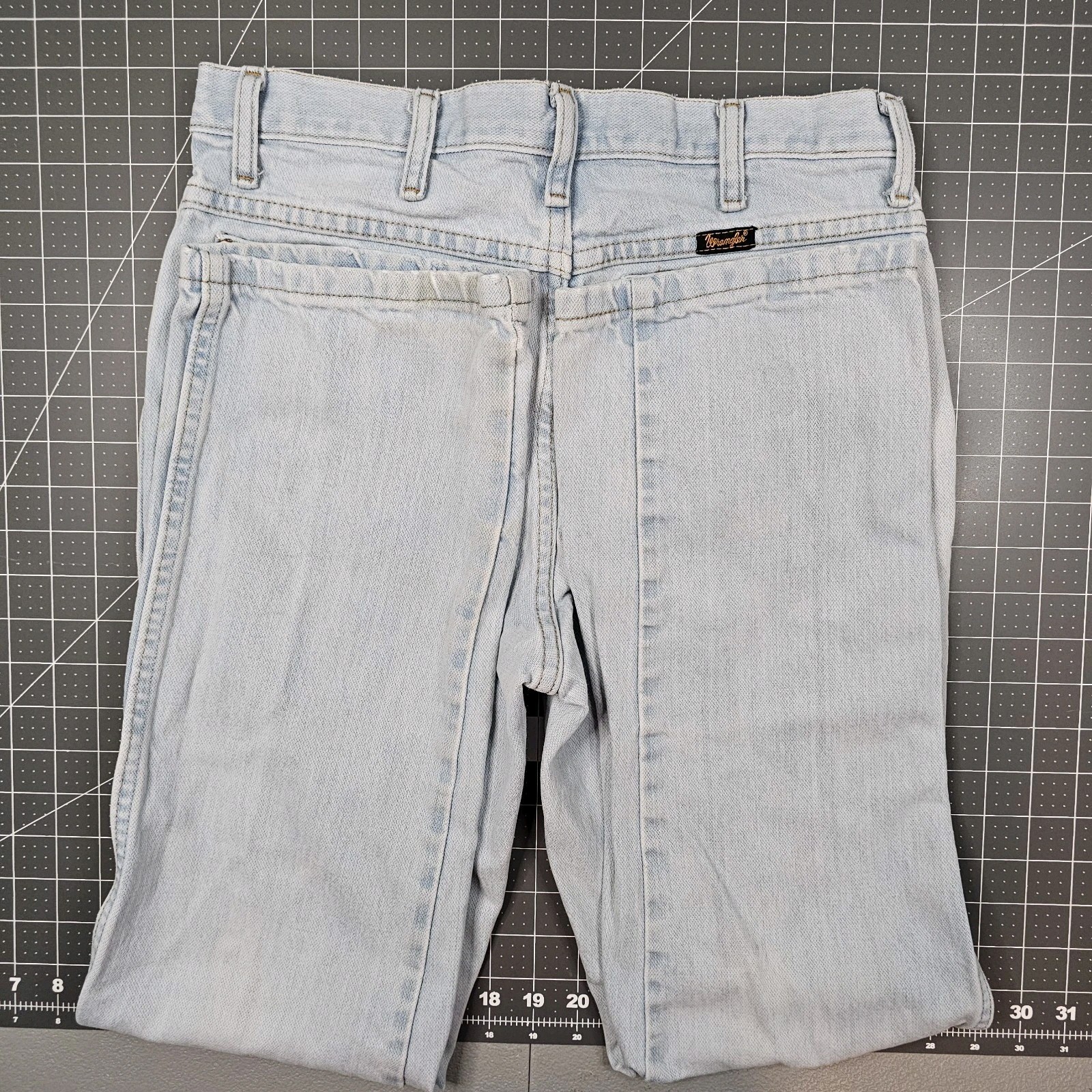 Wrangler 936GBH Jeans 31×30 Grunge Light Wash Western Cowboy Rodeo Bootcut