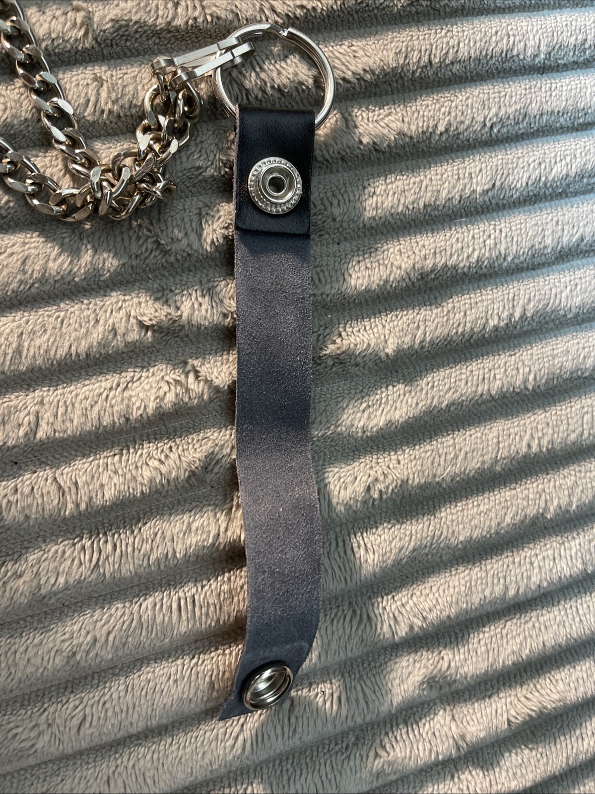 Vtg Replacement Wallet Chain Leather Belt Loop Strap 12” Chain Biker Trucker