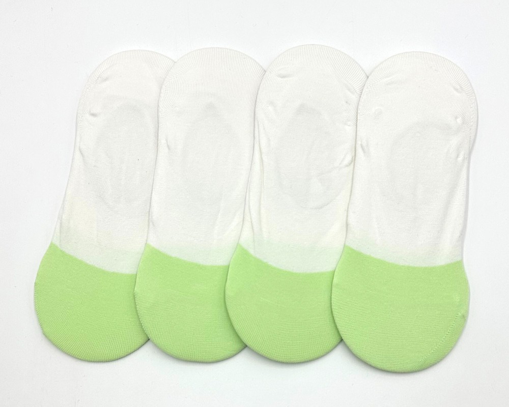 Bombas 4 pairs Women’s Lightweight No Show Socks Cotton White Size Med 8-10.5