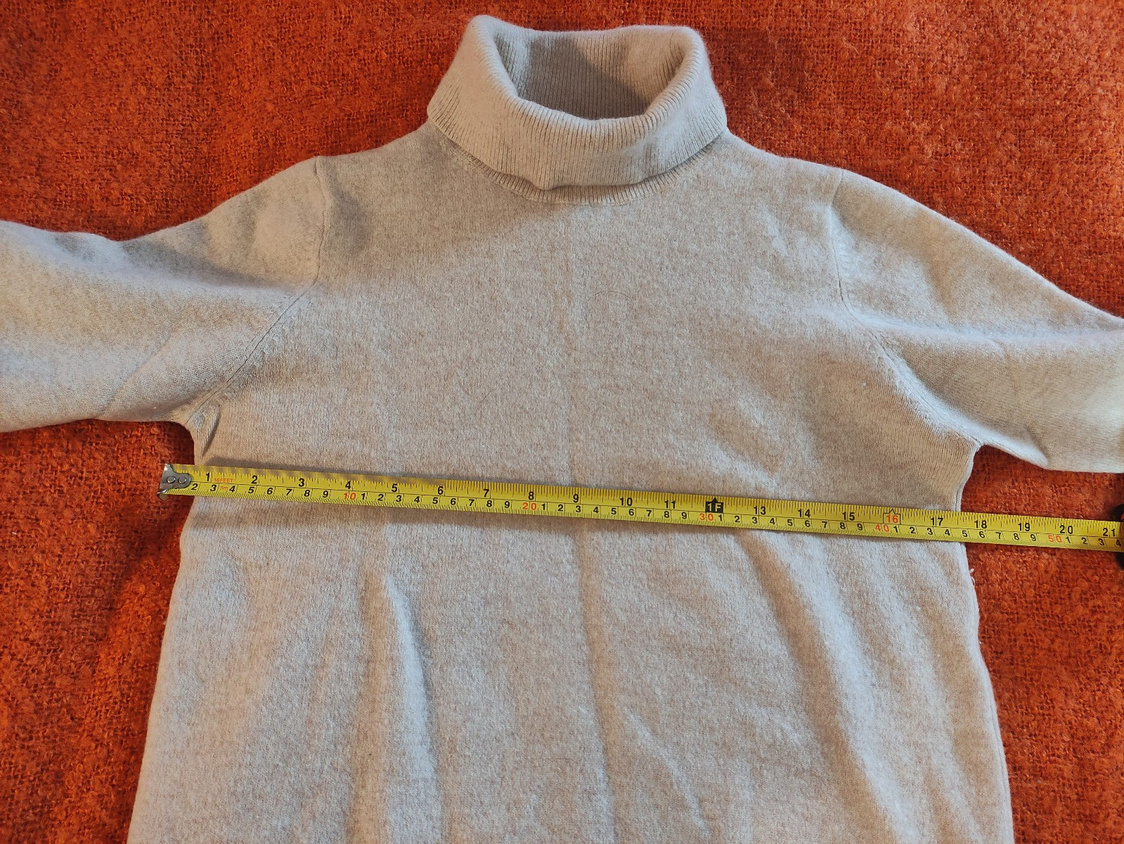 LOCHMERE Machine Washable Cashmere, small/medium, beige colour, roll neck jumper