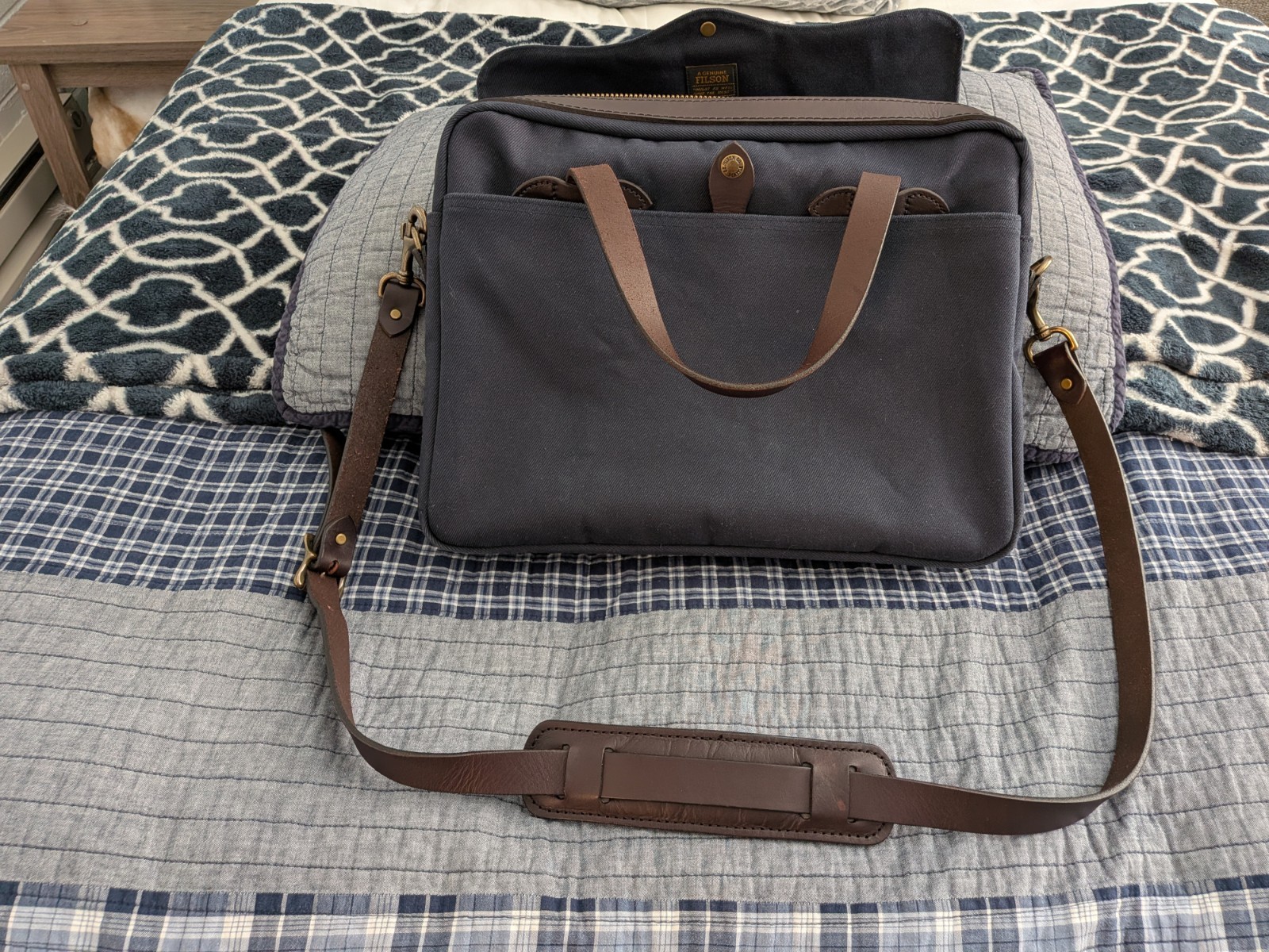 Filson Original Briefcase Rugged Twill – Navy – See description