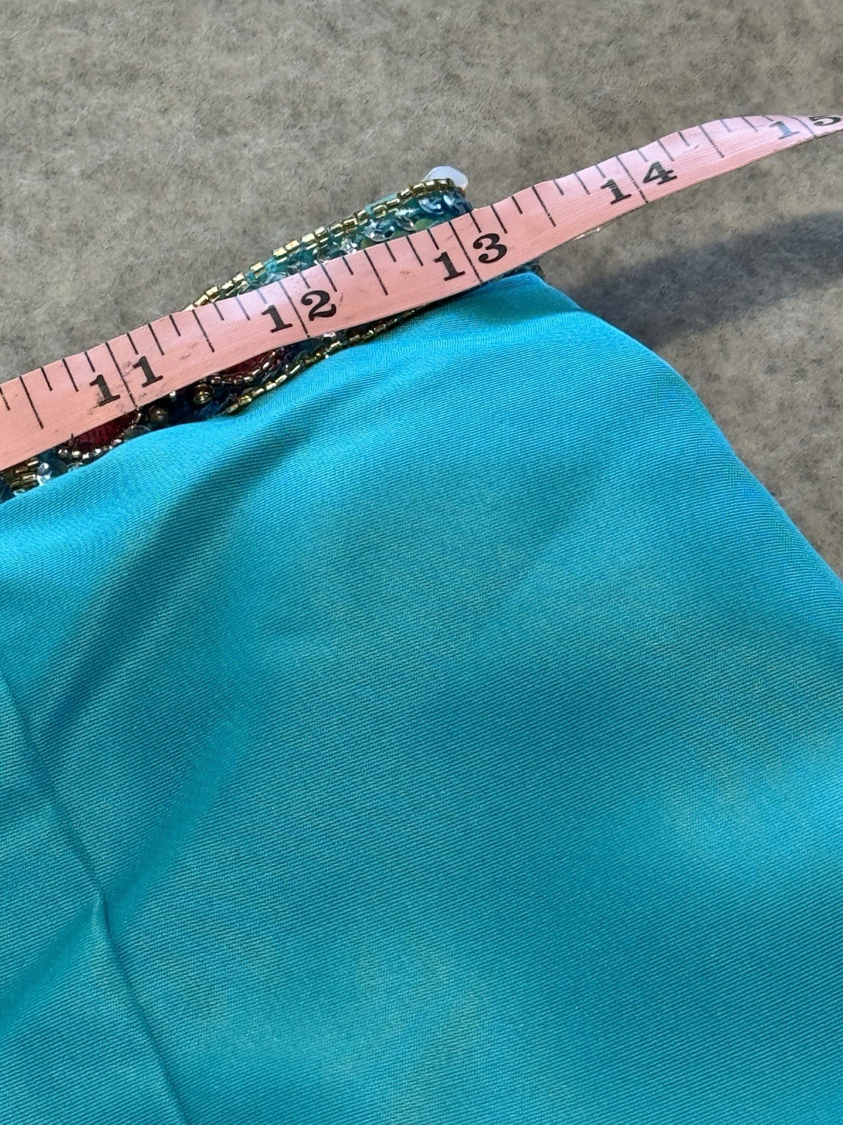 Sherri Hill Aqua Beaded Sequin Mermaid Gown V-Neck two-piece Long Formal 4