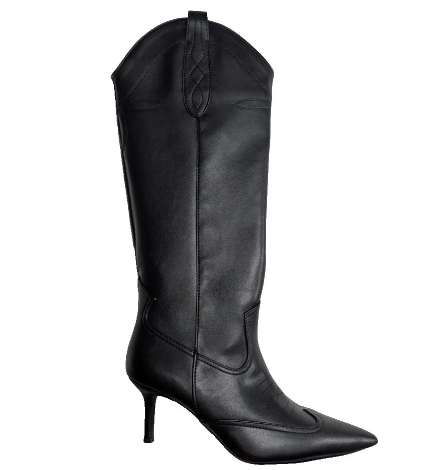 INC International Concept Hayleigh Knee-High Western Boots Black US Size 11