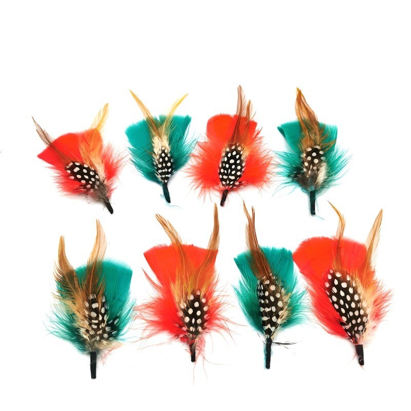 Hat Feathers 5 Pcs Assorted Natural Feather Accessories for Fedora Cowboy hat.