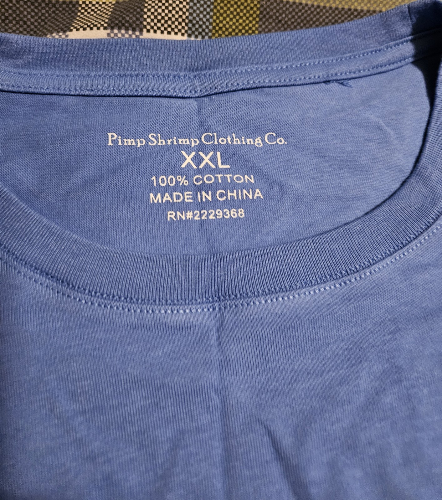 Pimp Shrimp Clothing Company Short Sleeve Blue Pocket T-Shirt Men’s Size 2XL NWT