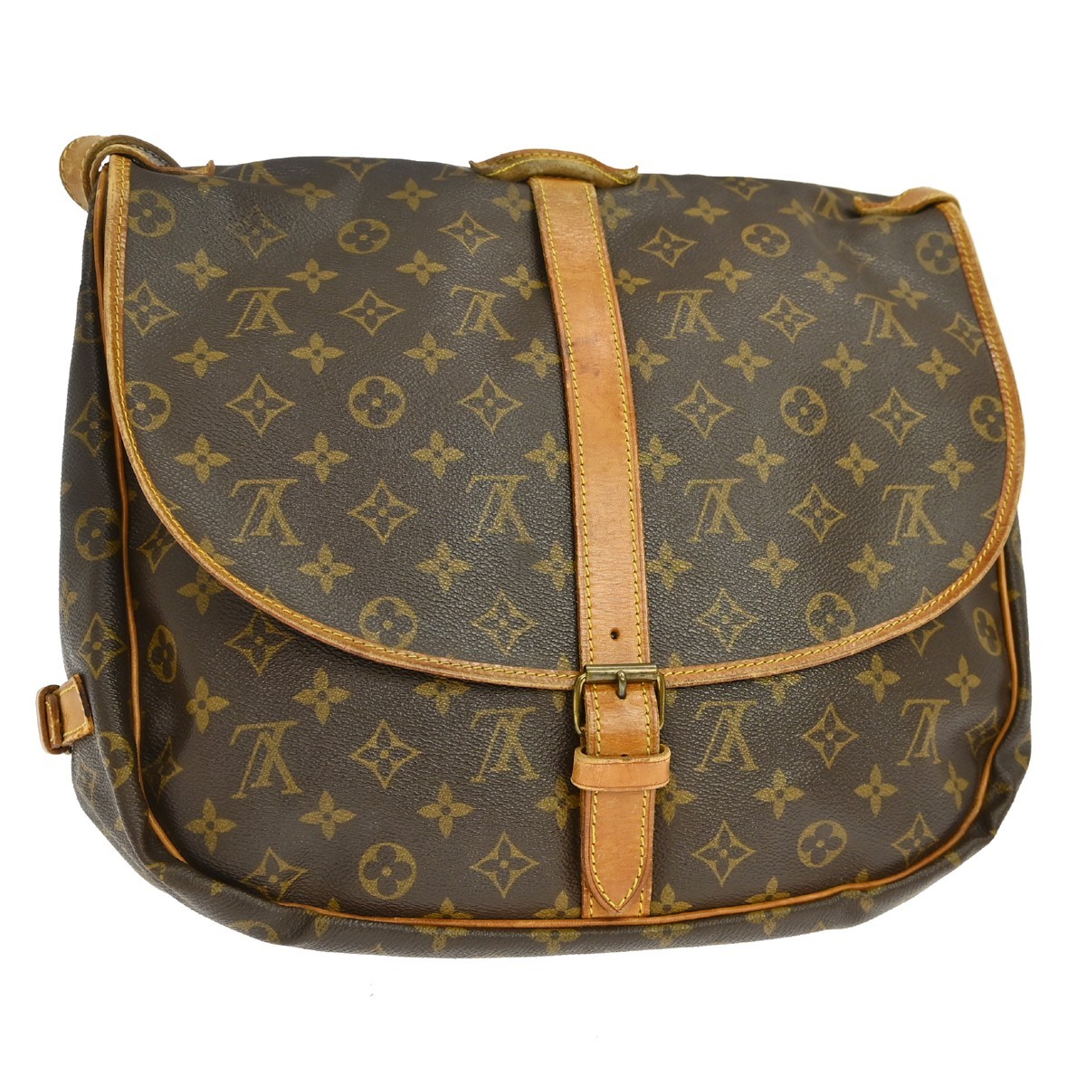Best06 LOUIS VUITTON SAUMUR 35 SHOULDER BAG MONOGRAM M42254 8905VI RQ01933