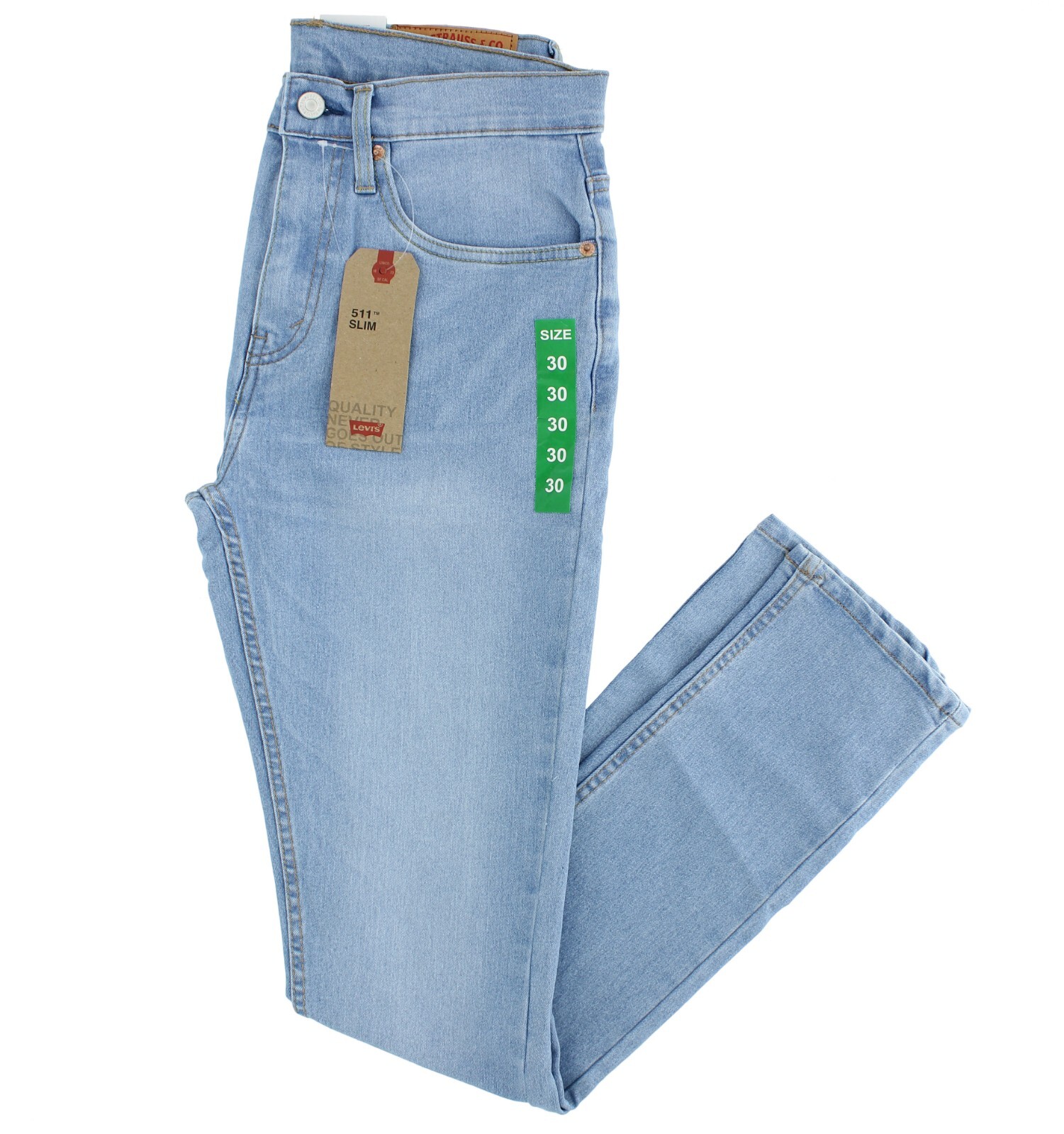 Levi’s Men’s 511 Jeans 32″ Inseam, Slim Fit Low Rise Stretch Denim Tapered Pants