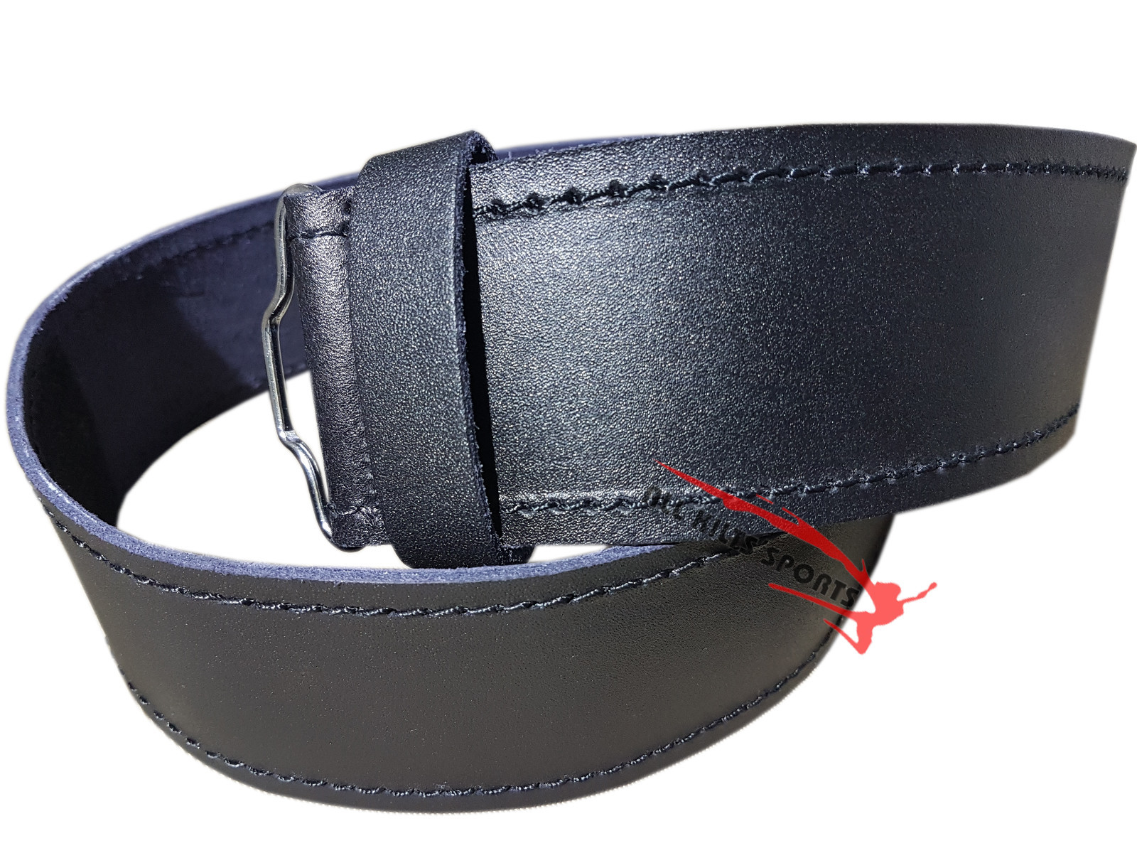 Scottish Highlander Black Leather Plain Kilt Belt