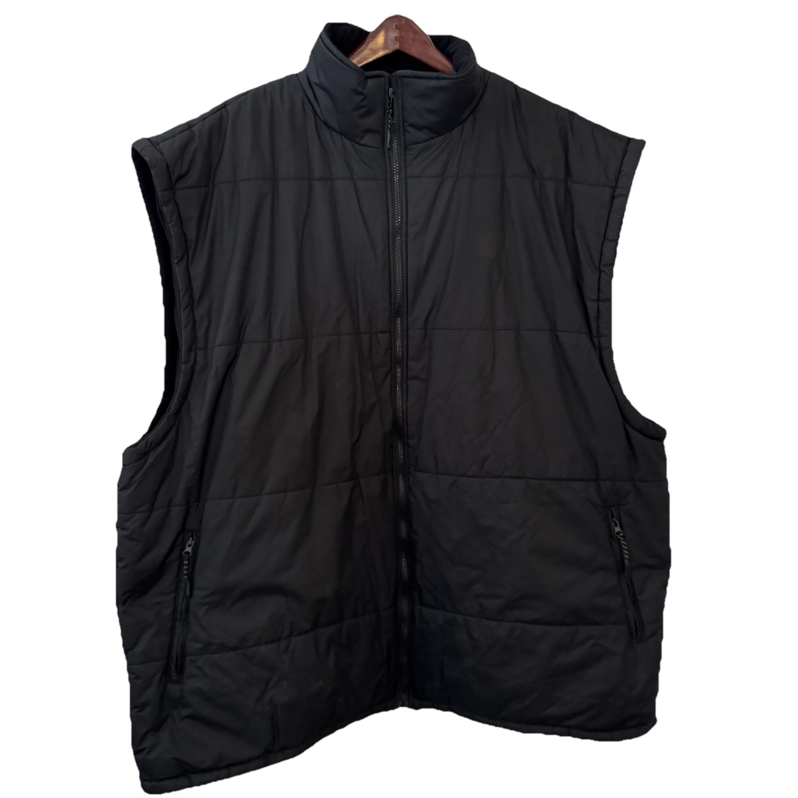 Pro Club Men’s Black Full Zip Stand-Up Collar Vest 7XL Big & Tall