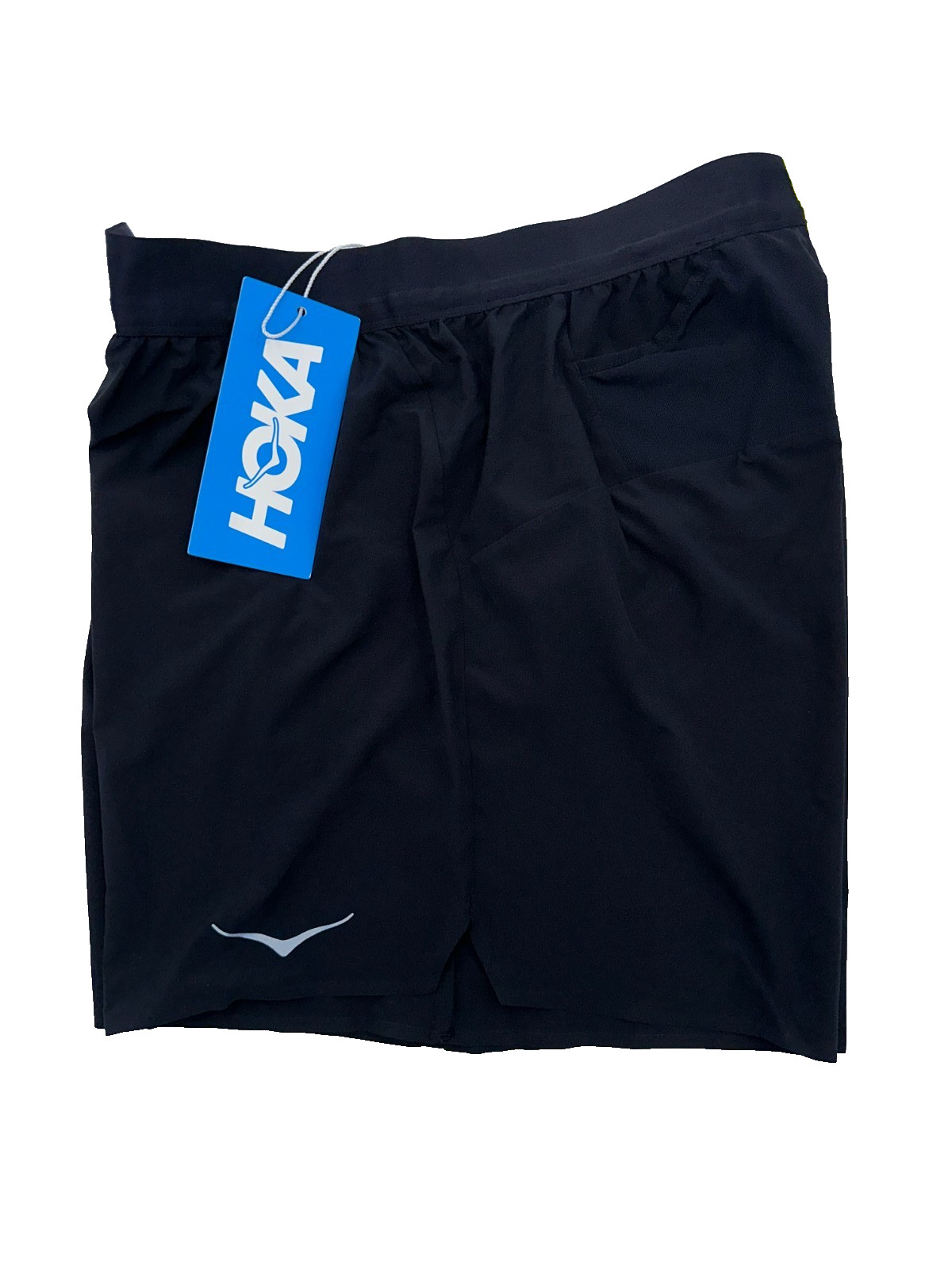 $68 HOKA Men’s Glide Short with Brief 5″ – 1151077 -Black – Large -New With Tag