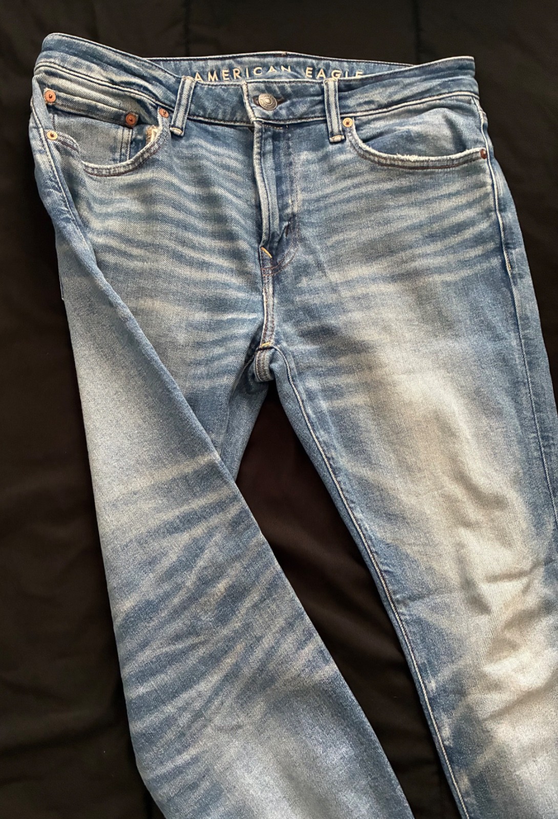 American Eagle AirFlex+ Men’s 32 x 32 Skinny Jeans Stretch Acid Denim