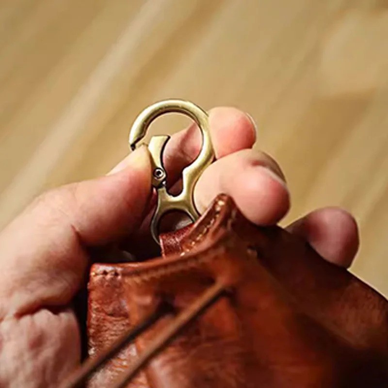 Leather Wallet Coin Pouch Case Drawstring String Bag Small Purse For Men Women