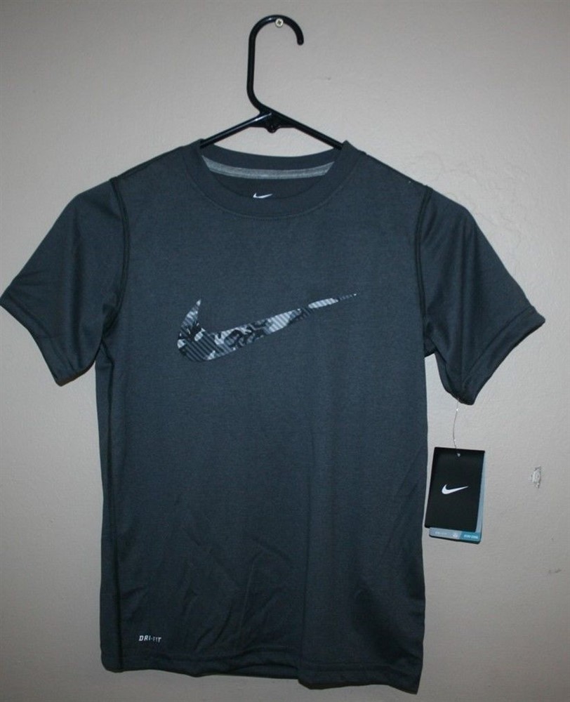 NIKE Boys TShirt XS Dri-Fit Tee Kids Extra Small Sports Wear Running Hiking Cool