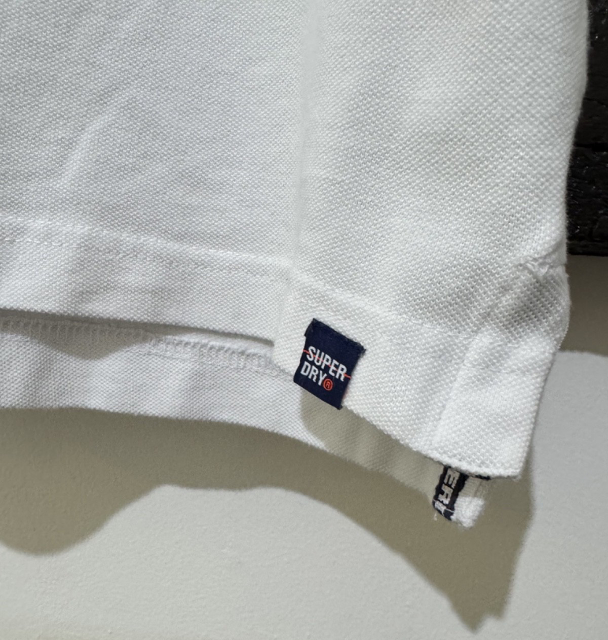 Superdry Premium Athletic Polo Shirt Men XXL Fits L/XL White Distressed Varsity
