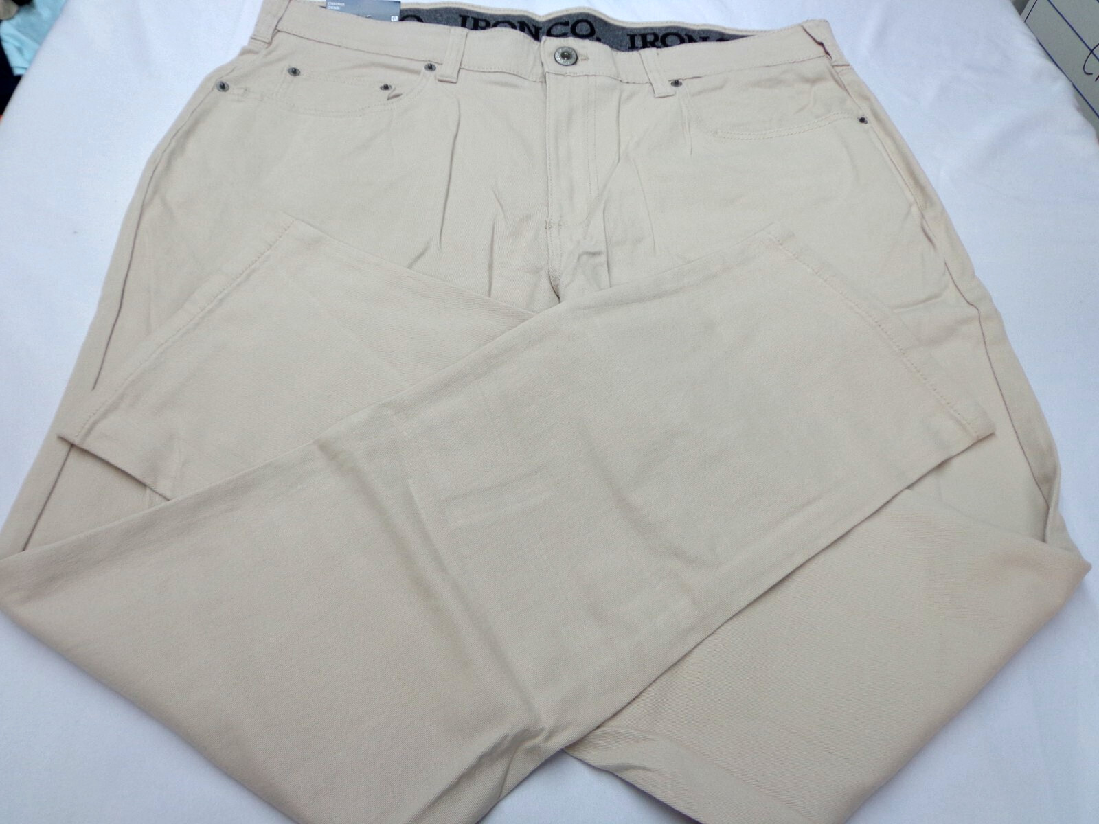 Iron Co. Men’s Classic Stretch Comfort Patriot Pants ‘Dune’ Cream Color 38 x 32
